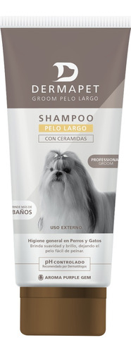 Shampoo para Perros Dermapet Groom Pelo Largo (Con Ceramidas) x 250 Ml