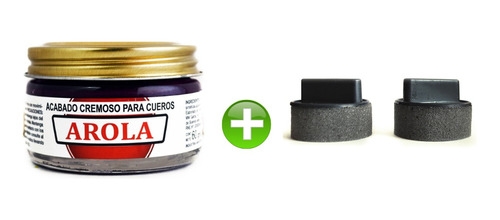 Combo Arola Cera Pomada Cuero + Esponja Aplicadora