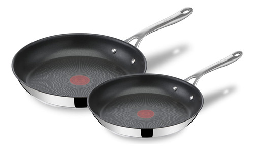 Tefal Jamie Oliver Cooks Direct Juego De 2 Sartenes De Acero