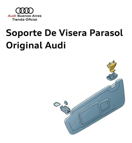 Imagen 3 de 7 de Soporte De Visera Parasol Audi A4 2013 Al 2015