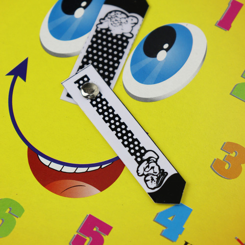 1 Reloj Escolar Didáctico De Cartón Chico 18 Cm