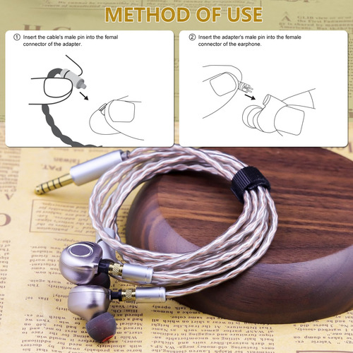 Okcsc - Adaptador De Auriculares De Doble Clavija Macho A Mm