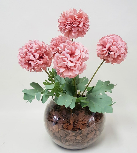 Arranjo De Flores Artificiais Vaso Pequeno Decoração Casa | Parcelamento  sem juros