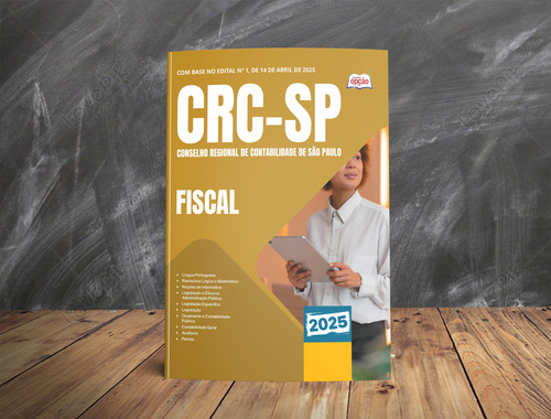 Apostila Crc Sp 2025 - Fiscal Do Conselho Regional De Contabilidade Do Estado De São Paulo - Editora Opção