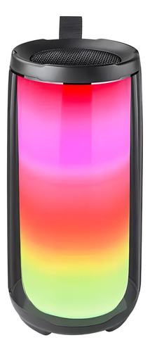 Bocina Bluetooth Portátil Luz Led Impermeable Super Bass Negro
