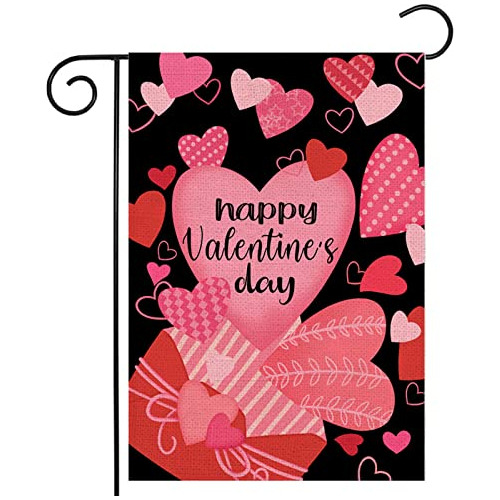 Valentine's Day Garden Flag 12.5x18 Inch Red And White ...