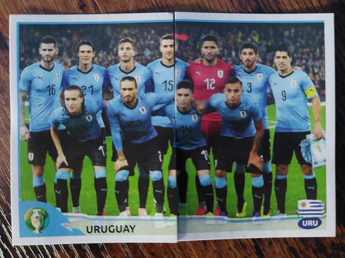 2 Laminas Album Copa America 2019 / Formacion De Uruguay