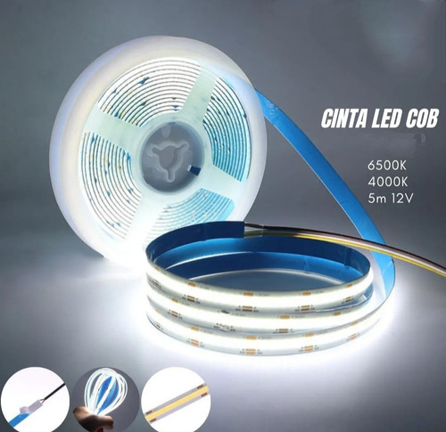 Cinta Cob Para Perfil Led 5mts 12v