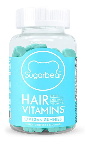 Sugar Bear Hair Gomitas Veganas Cabello Uñas Biotina X 60un