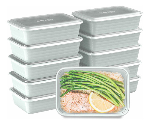 Prep 1compartment Mealprep Containers With  Fit Lids  M...