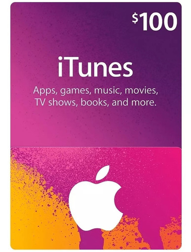 Tarjeta Itunes Apps Store 100 Usd Entrega Inmediata