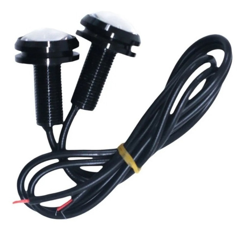 Imagen 3 de 7 de Par 2 Luz Led Ojo De Aguila Blanco Azul Ambar Con Lupa 12v