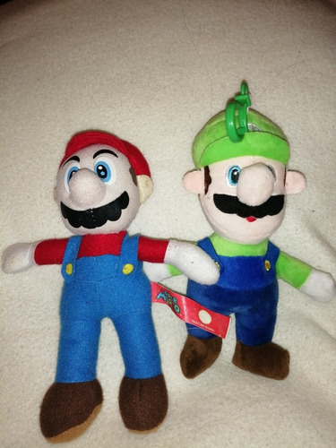 Peluches Original Super Mario Y Luigi Llavero Nintendo 20 Cm