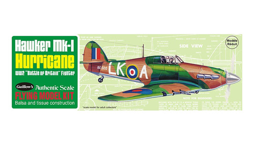 Hawker Mk-1 Hurricane By Guillows #506  Avión  De Balsa 1/30