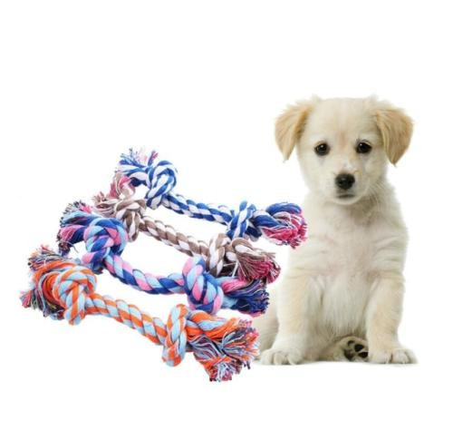 3pcs Mascota Perro Cuerda Juguetes Coloridos Anudada Algodón