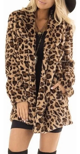 Winter Leopard Faux Fur Coat For Women