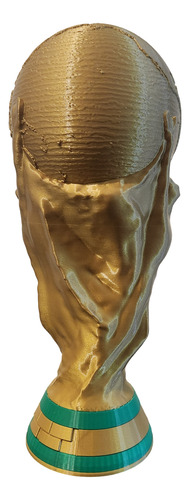Copa Del Mundo 20cm Impresa En 3d Calidad Premium Dorado Oscuro