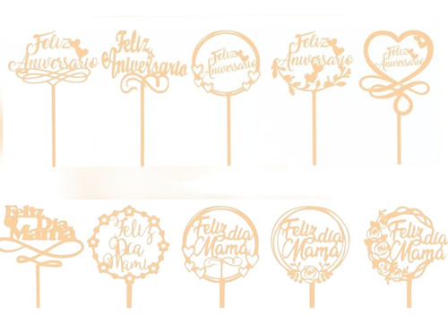 Super Promo 100 Topper Mdf 3mm Gran Variedad.para Pintar