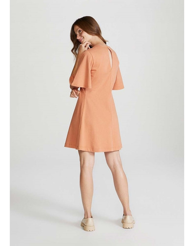 Imagem 2 de 2 de Vestido Curto Evasê Com Mangas Godê Hering