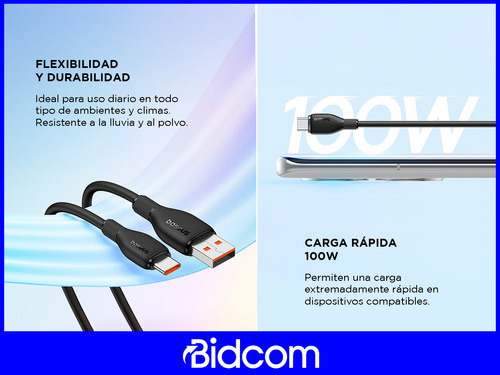 Cargador Baseus Cable Usb A Tipo-c Compatibilidad Universal Color Negro