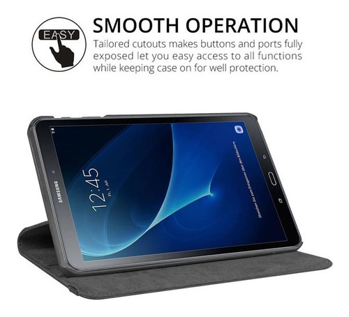 Imagen 6 de 9 de Funda Para Tablet Samsung T295 8 Rosa Protege Completa 360