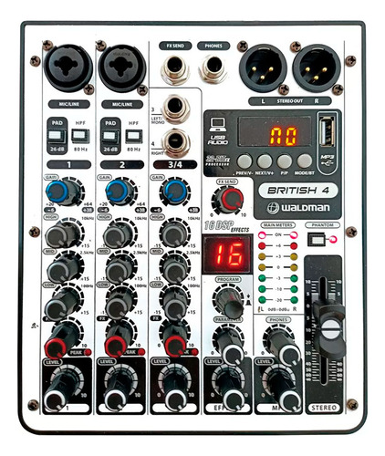 Mesa De Som Waldman British B-4 - 4 Canais 