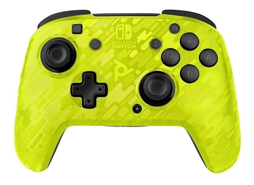 Control joystick inalámbrico PDP Faceoff Deluxe for Nintendo Switch camuflaje amarillo