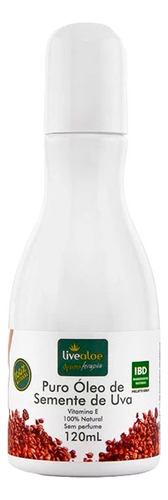 Puro Oleo De Semente De Uva Vegano E Natural Livealoe 120ml