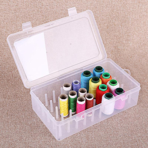 2x Caja De Almacenamiento De Hilo De Coser Vacía Estuche