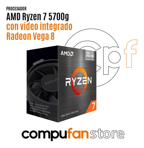 Pc Gamer Ryzen 7 5700g - 32gb Ram Rgb - Ssd Nvme 1tb - Fuente 80 Plus 650w - Gabinete Con 4 Coolers Argb - Compufan