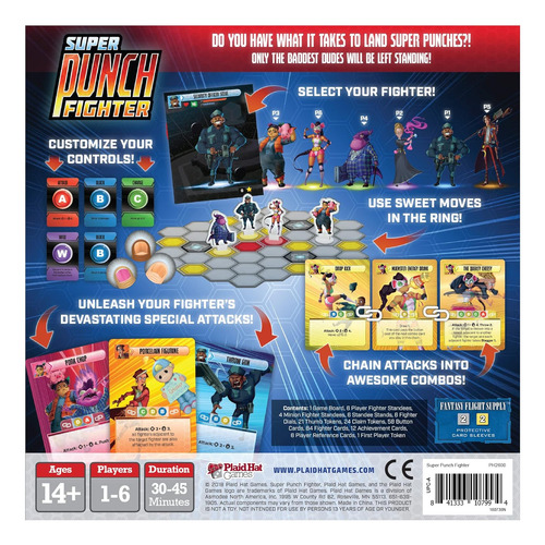 Juego De Mesa Super Punch Fighter: ¡juego Arcade De Combate