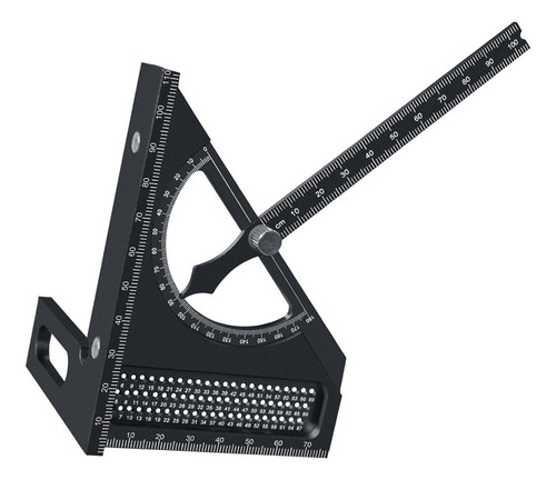 Regla De Medición Multiángulo 3d De Carpintero, Negro