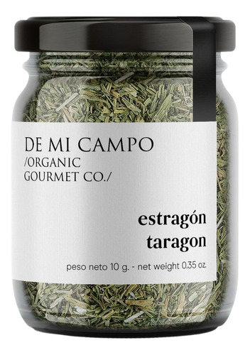 Estragon Organico En Frasco De Mi Campo 10gr.