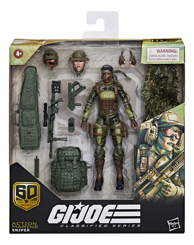 G.i. Joe Francotirador 6 Con Traje Ghillie Y 19 Accesorios