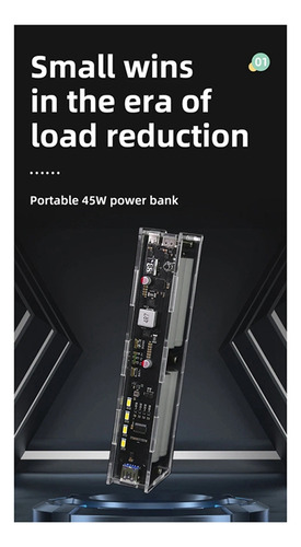 Pantalla Digital De Luz Led Bidireccional Pd 45w 20000mah Si
