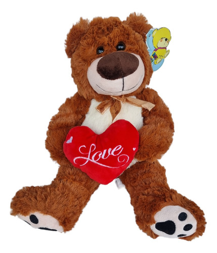 Peluche Oso Corazón Día De Los Enamorados Te Amo 40cm