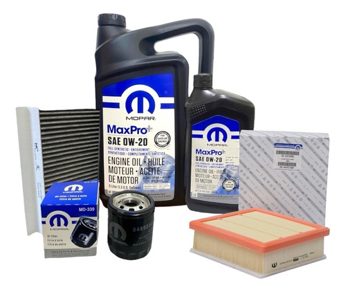 Kit Mantención Jeep Compass 2.4 2019 Mopar Filtro Aceite 0w2