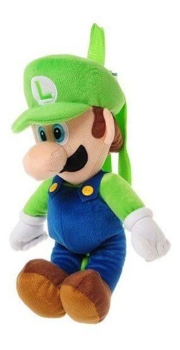 Luigi De Mario Bross  Back Pack Peluche  38 Cms