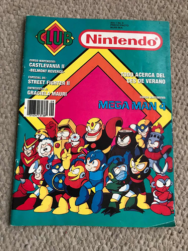 Revista Vintage Club Nintendo Año 1 No 9 Megaman 4
