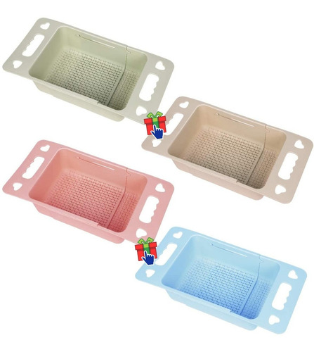 Imagen 1 de 8 de Set X 2 Seca Escurridor Colador Expandible Extensible Xl