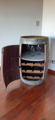 Imagen 2 de 7 de Bodega Barrica C/ Copero De Roble Francés Con Puerta Y Traba