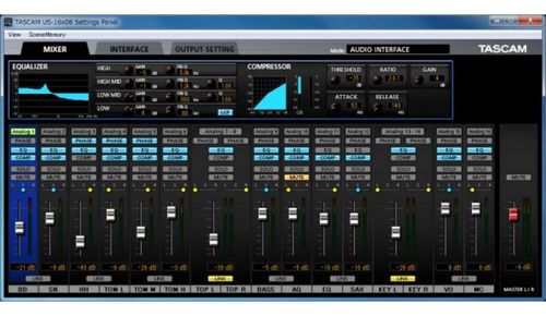 Interface De Áudio Usb Tascam Us 16x08 Revenda Autorizada Br