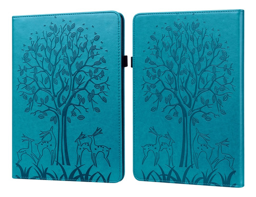 Capa Blue Tree & Deer Para Amazon Kindle Paperwhite 5 2021