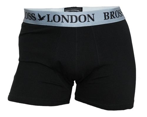 Bóxer Hombre Bross Liso Silver Colores