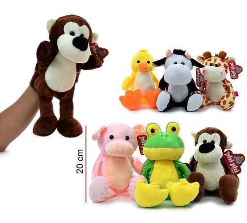 Imagen 5 de 5 de Titeres Granja Patas Largas 20cm - Orig. Phi Phi Toys