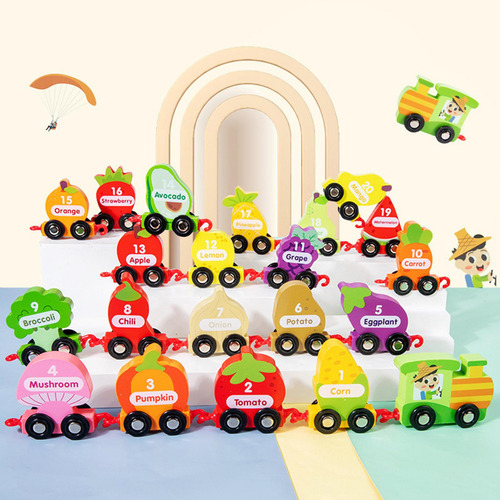 Building Blocks Words Train Set Educación Temprana Para