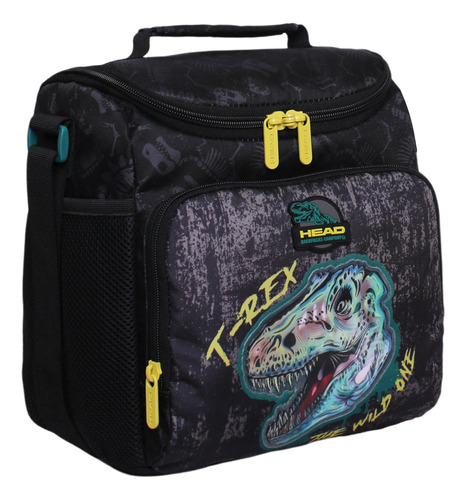 Lonchera Escolar Freeze Dino 3d Negro Head