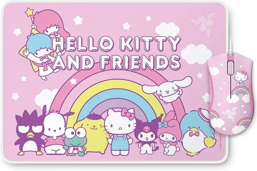 Kit De Mouse Razer Deathadder Essential Y Mouse Mat Goliathus Hello Kitty And Friends Edition.