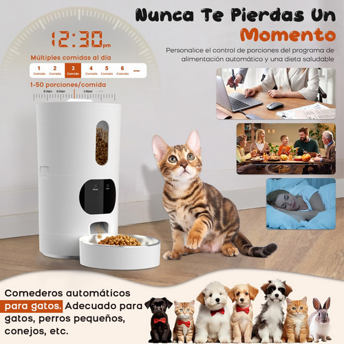 Comedero Automático Para Mascotas 4l, 5g, Wi-fi