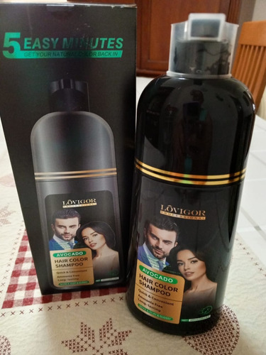 Shampoo Color Negro Lovigor, Cubre 100% Canas